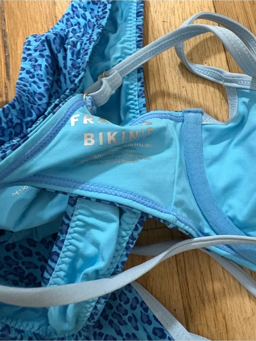 Frankie's Bikinis Blue Leopard Print Two-Piece Bikini